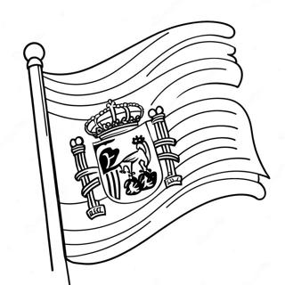 Spanje Vlag Kleurplaten