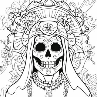 Santa Muerte Kleurplaten