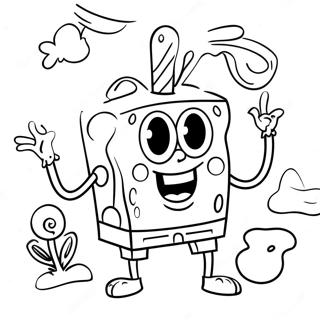 Spongebob Pasen Kleurplaat 46013-36379