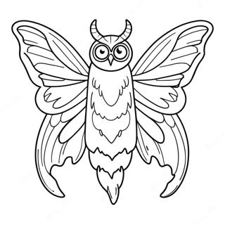 Mothman Mythologisch Wezen Kleurplaat 46443-36705