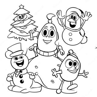 Pixar Kerstpersonages Kleurplaat 46483-36741