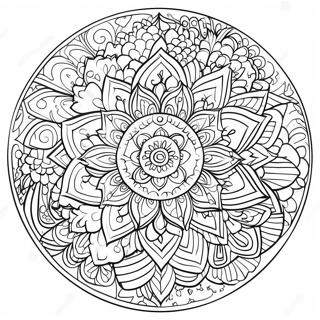 Kleurplaat Van Een Mandala Voor Volwassenen 4650-3709