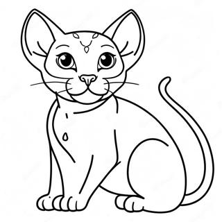 Speelse Kleurplaat Van Sphynx Kat 46954-37126