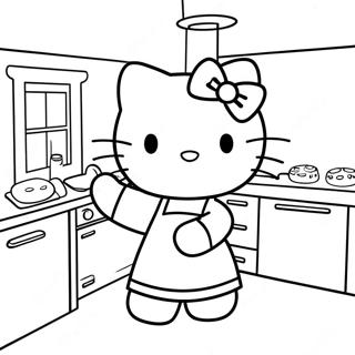 Hallo Kitty Koken Kleurplaten