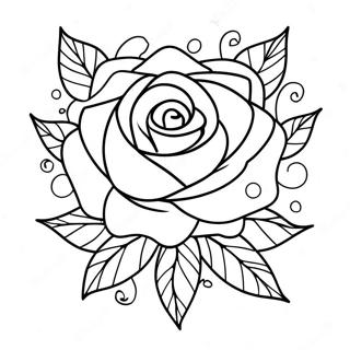 Gothic Rozen Tattoo Kleurplaat 47784-37781