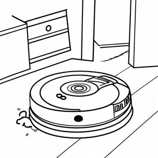 Roomba Die De Vloer Schoonmaakt Kleurplaat 47813-37809