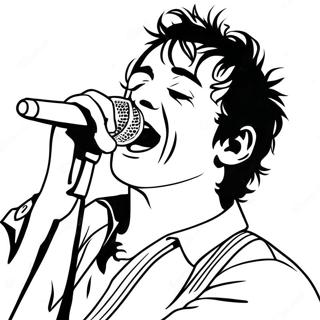 Billie Joe Armstrong Die Zingt Kleurplaat 47834-37813