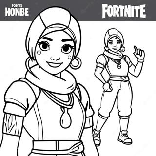 Fortnite Imani In Kleurrijke Outfit Kleurplaat 48104-38036