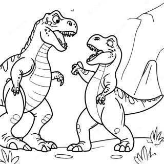 Giganotosaurus Vs T Rex Gevecht Kleurplaat 48423-38281