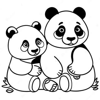 Panda Familie Kleurplaat 48463-38323