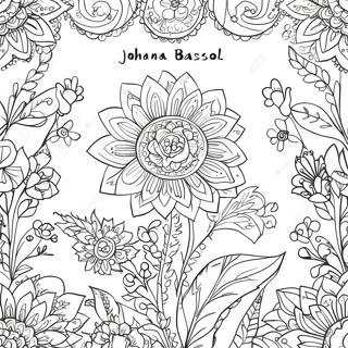 Kleurplaat Van De Johanna Basford 2017 Kalender Met Bloemen 48503-38356