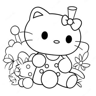 Hello Kitty Met Vrienden Kleurplaat 48544-38389