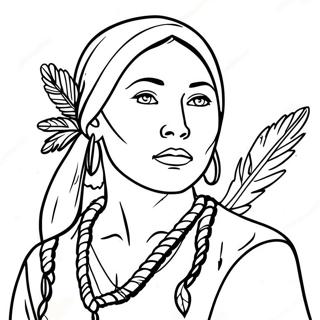 Sacagawea Kleurplaten