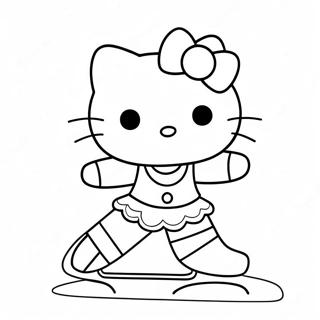 Hello Kitty Schaatsen Kleurplaat 48793-38577