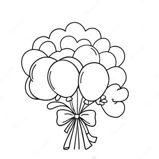 Kleurboek Ballon Boeket Kleurplaat 491-386