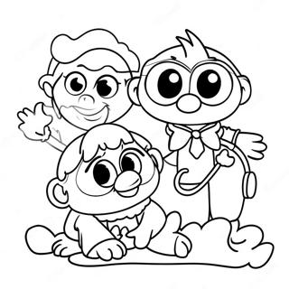 Avontuurlijke Muppet Babies Kleurplaat 4931-3929