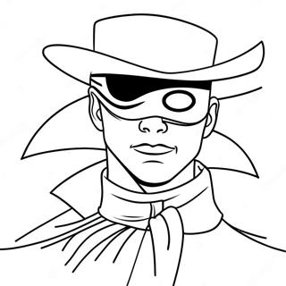 Zorro Met Zijn Iconische Masker Kleurplaat 49424-39090