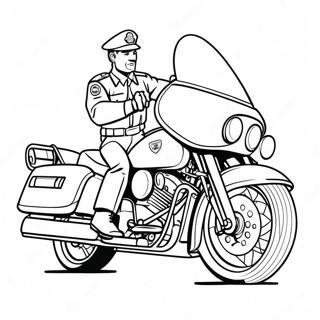 Coole Politie Motorfiets In Actie Kleurplaat 49684-39300