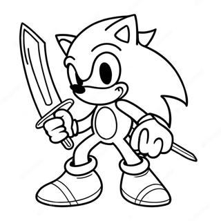 Sonic Met Een Zwaard Kleurplaten