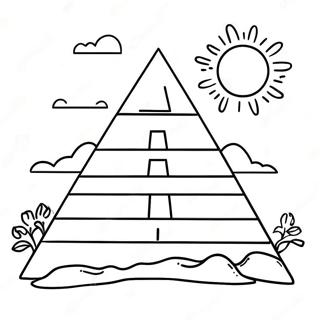 Piramide Kleurplaten