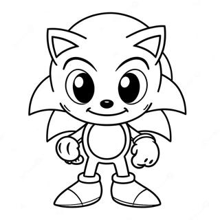 Sonic De Egel Met Spookachtige Ogen Kleurplaat 51304-40569