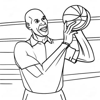 Kareem Abdul Jabbar Actiefoto Kleurplaat 51403-40653