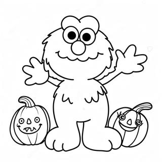 Elmo Halloween Kleurplaten