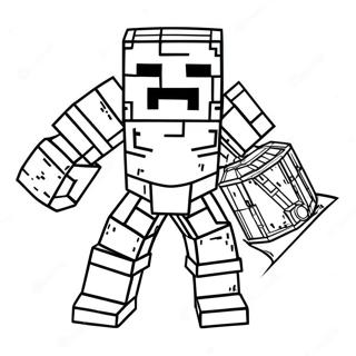 Minecraft Pantser Kleurplaat 51653-40861