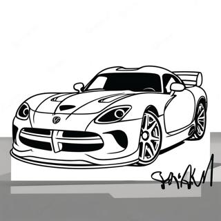 Dodge Viper Sportauto Kleurplaat 52023-41137