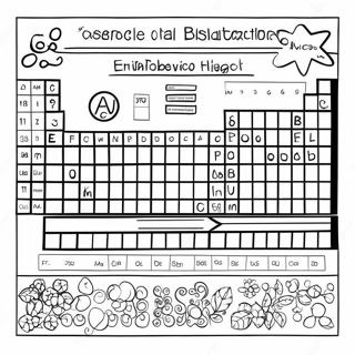 Kleurige Elementen Van Het Periodiek Systeem Kleurplaat 52304-41373