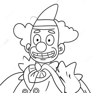 Grappige Krusty De Clown Kleurplaat 52584-41619