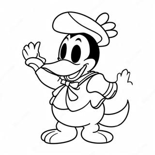 Vrolijke Donald Duck In Een Zeeman Outfit Kleurplaat 53024-41942