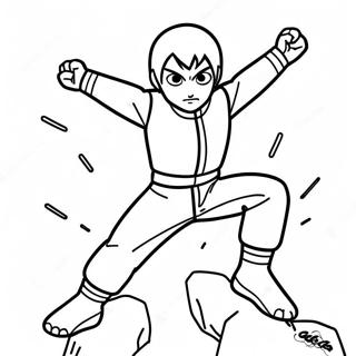 Rock Lee Kleurplaten