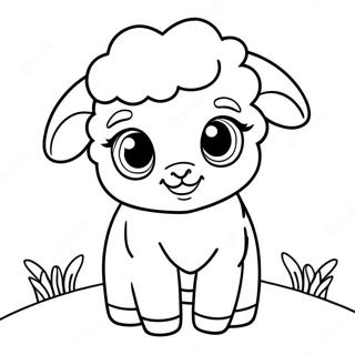 Schattige Baby Schapen Kleurplaat 54134-42825