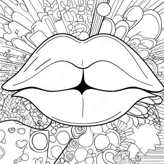 Pop Art Lippen Kleurplaten