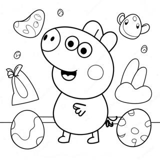 Peppa Pig Pasen Kleurplaten