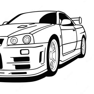 Nissan Skyline Gtr R34 Kleurplaat 55053-43550