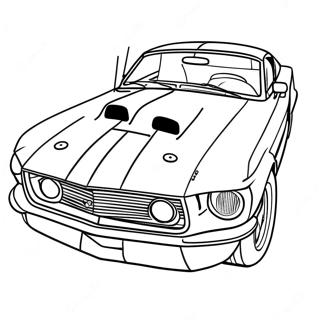 Mustang Raceauto Kleurplaten