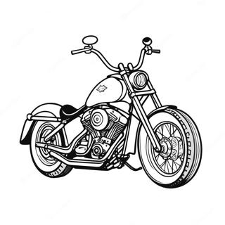 Classic Harley Davidson Chopper Kleurplaat 55924-44244