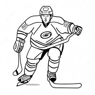 Carolina Hurricanes Speler Schaatsen Kleurplaat 56104-44379