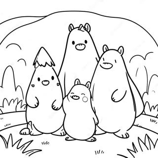 Avontuurlijke Moomin Familie Kleurplaat 56184-44451