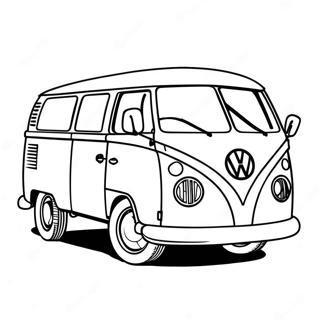 Volkswagen Van Klassieke Kleurplaat 56303-44561