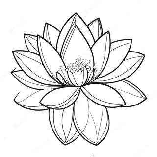 Elegante Lotus Bloesem Kleurplaat 56514-44701