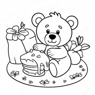 Teddybeer Picknick Kleurplaten