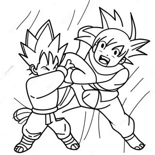 Goku Vs Naruto Kleurplaten