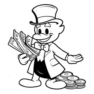 Scrooge Mcduck Met Geldzakken Kleurplaat 57394-45419