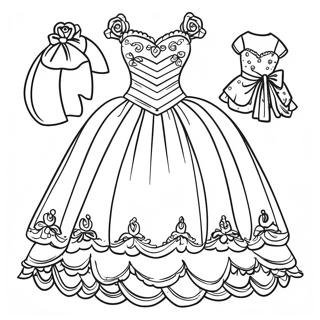 Quinceanera Jurk Kleurplaat 57563-45546