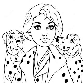 Cruella Deville Met Dalmatiers Kleurplaat 58484-46262