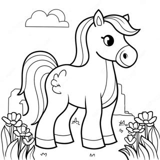 Schattig Minecraft Paard Met Bloemen Kleurplaat 58664-46429