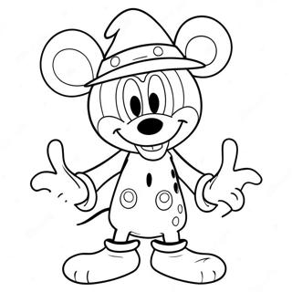 Mickey Mouse In Spookachtig Kostuum Kleurplaat 58884-46586